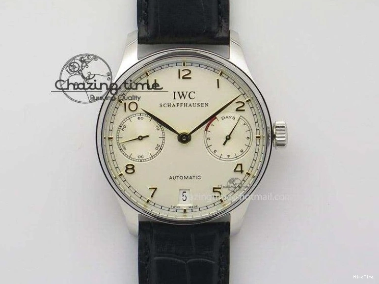 MIROTIME 1228 MoistureWicking Portuguese Real PR IW500704 ZF 1:1 Best Edition On Brown Leather Strap A52010 V 7311